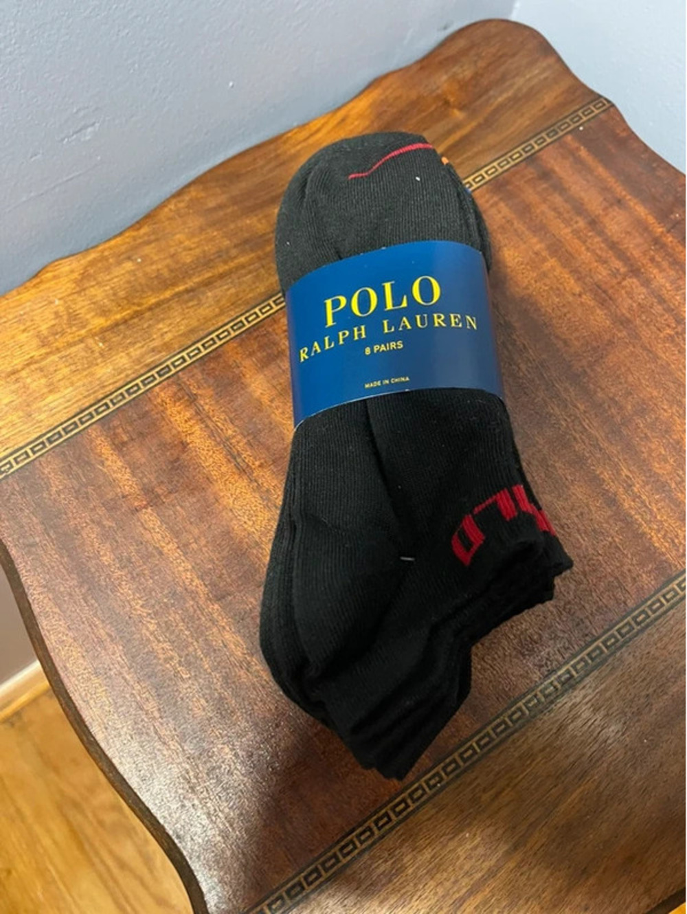 Polo Ralph Lauren men’s Tab Socks no shoe size 6-12.5 black 6 pair